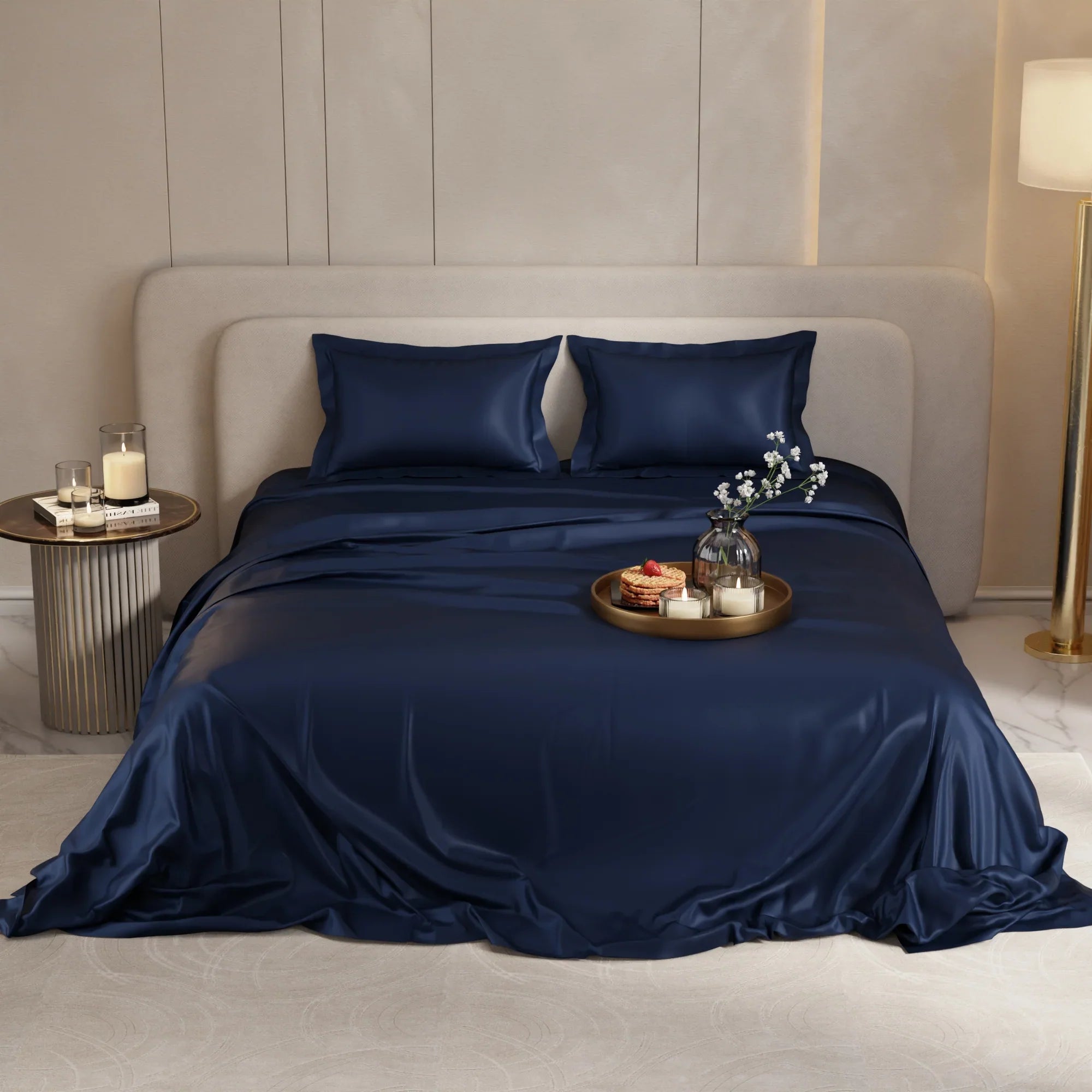 Majestic Ink Flat Bedsheet Set