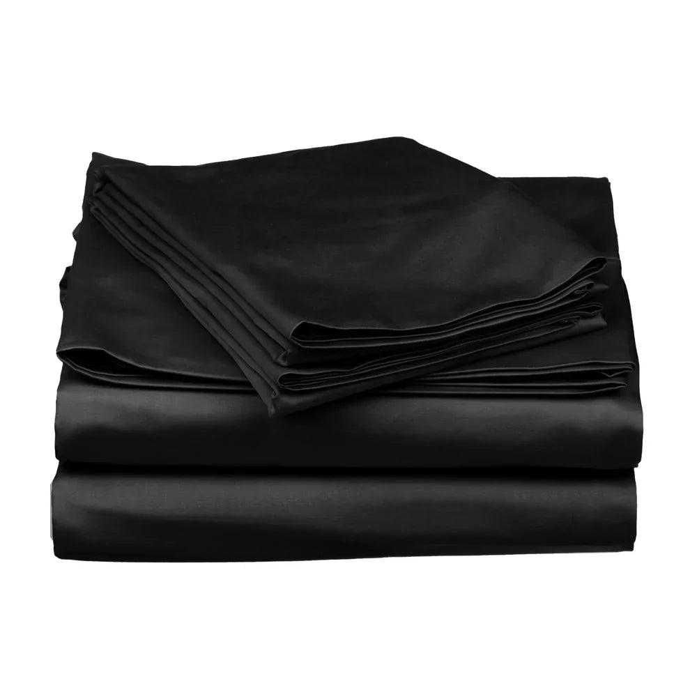 Midnight Darbar Flat Silk Double Bedsheet