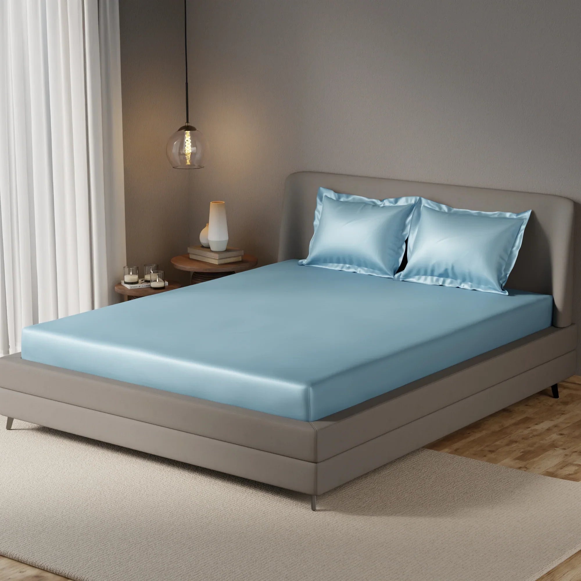 Dreamy Blue Fitted Bedsheet Set