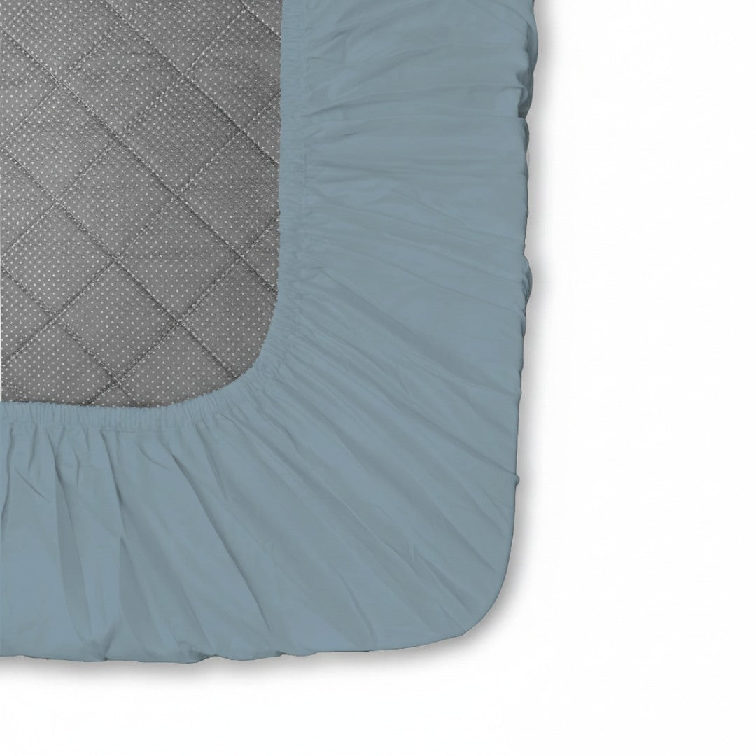 Indus Twilight Fitted Silk Double Bedsheet