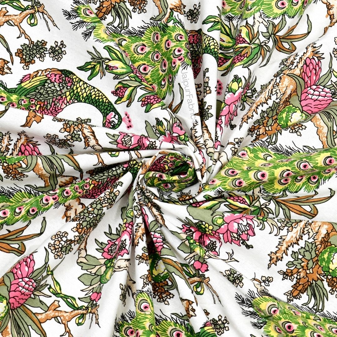 Mayura Royal Feather Pink Grove Pure Cotton King Size Bedsheet