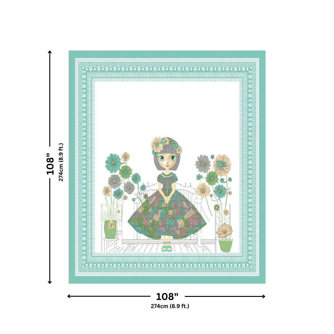 Petal Green King Size Pure Cotton Bedsheet