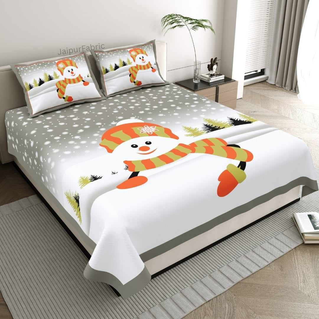 Ash Grey King Size Pure Cotton Bedsheet