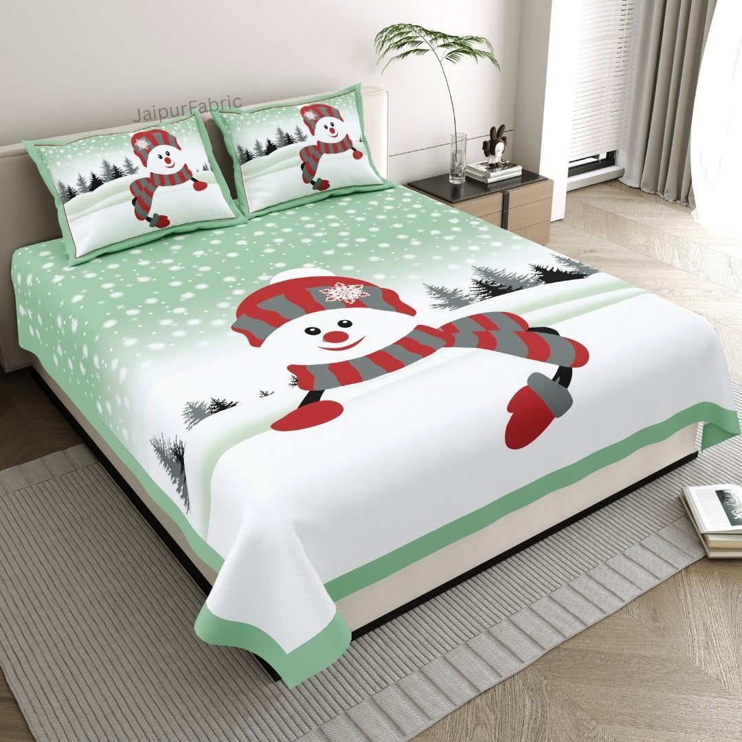 Pine Green King Size Pure Cotton Bedsheet