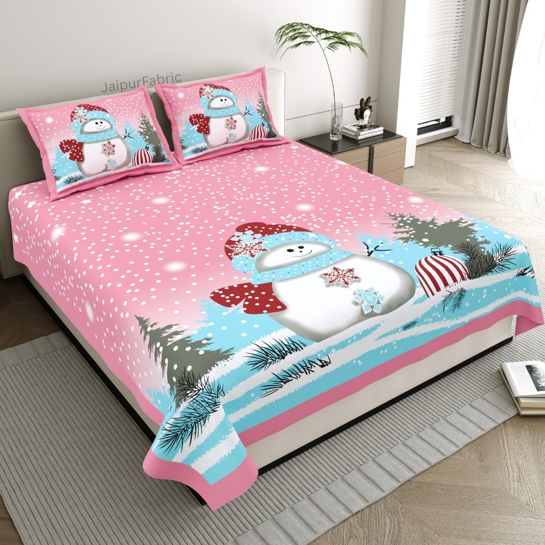 Rose Pink King Size Pure Cotton Bedsheet