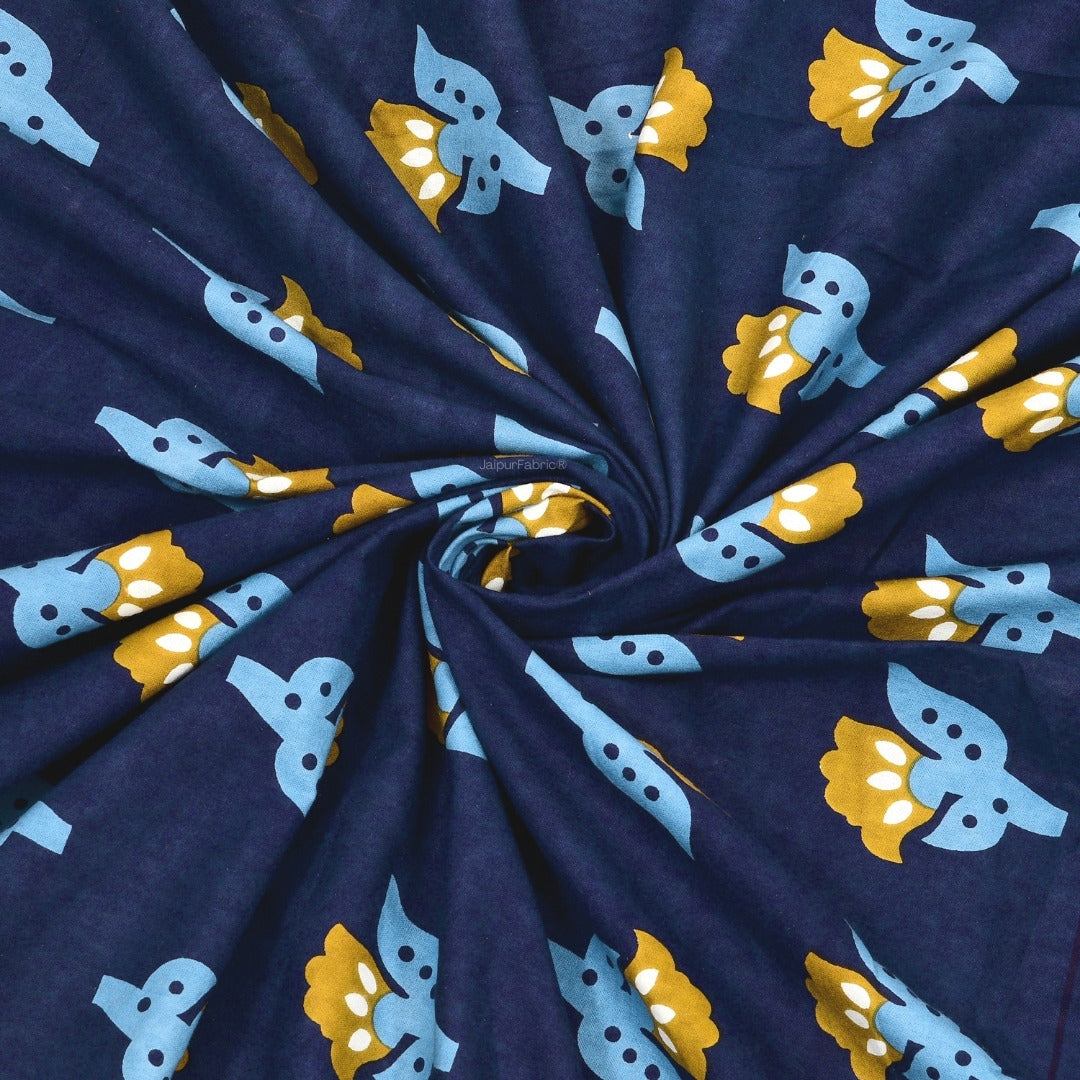 Traditional Floral Jaal Indigo Cobalt King Size Bed Sheet