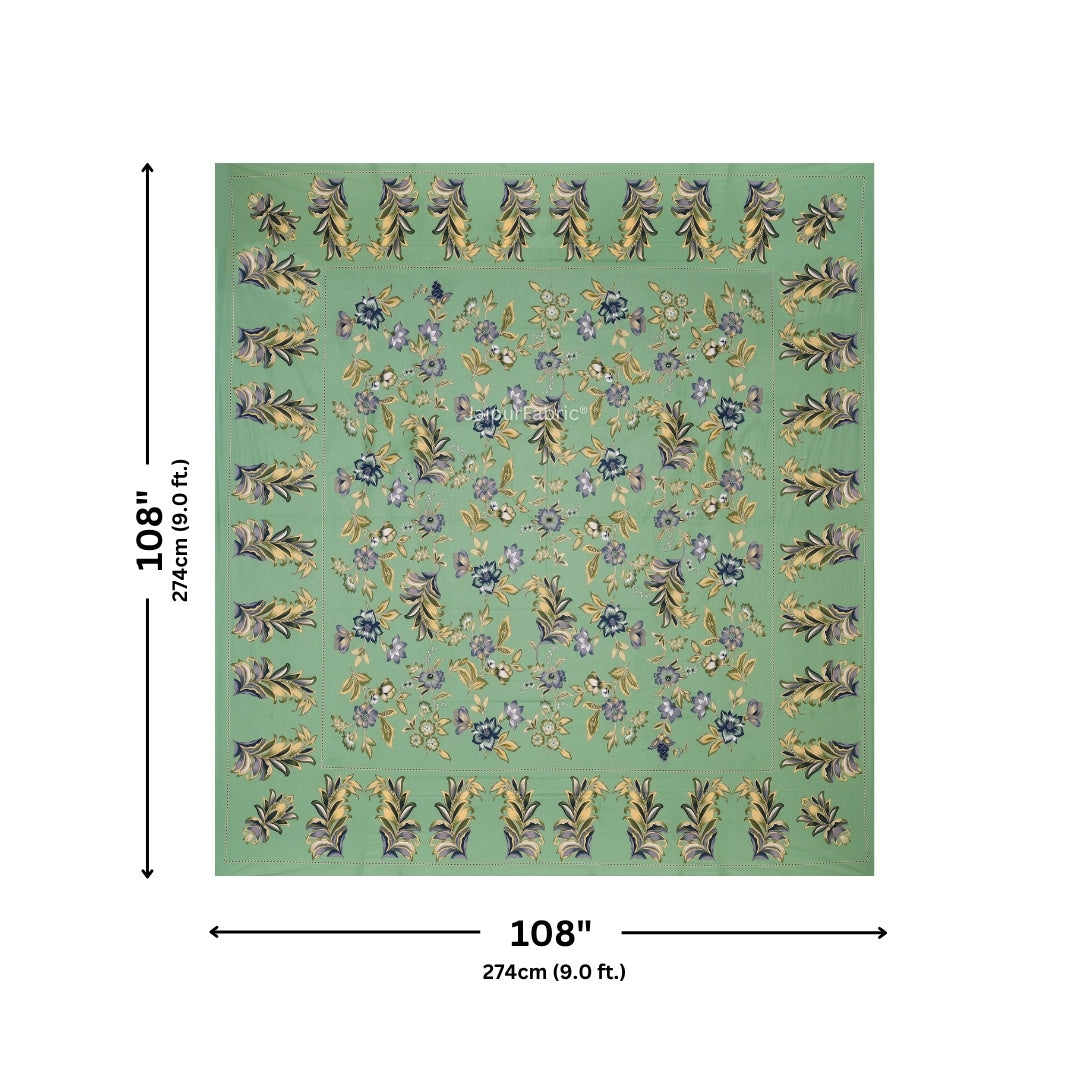 Leafy Green Majestic Fern Leaf Pure Cotton King Size Bedsheet