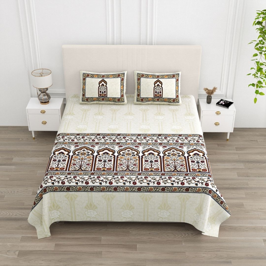 Meher Mahal Pure Cotton Festive King Size Bedsheet