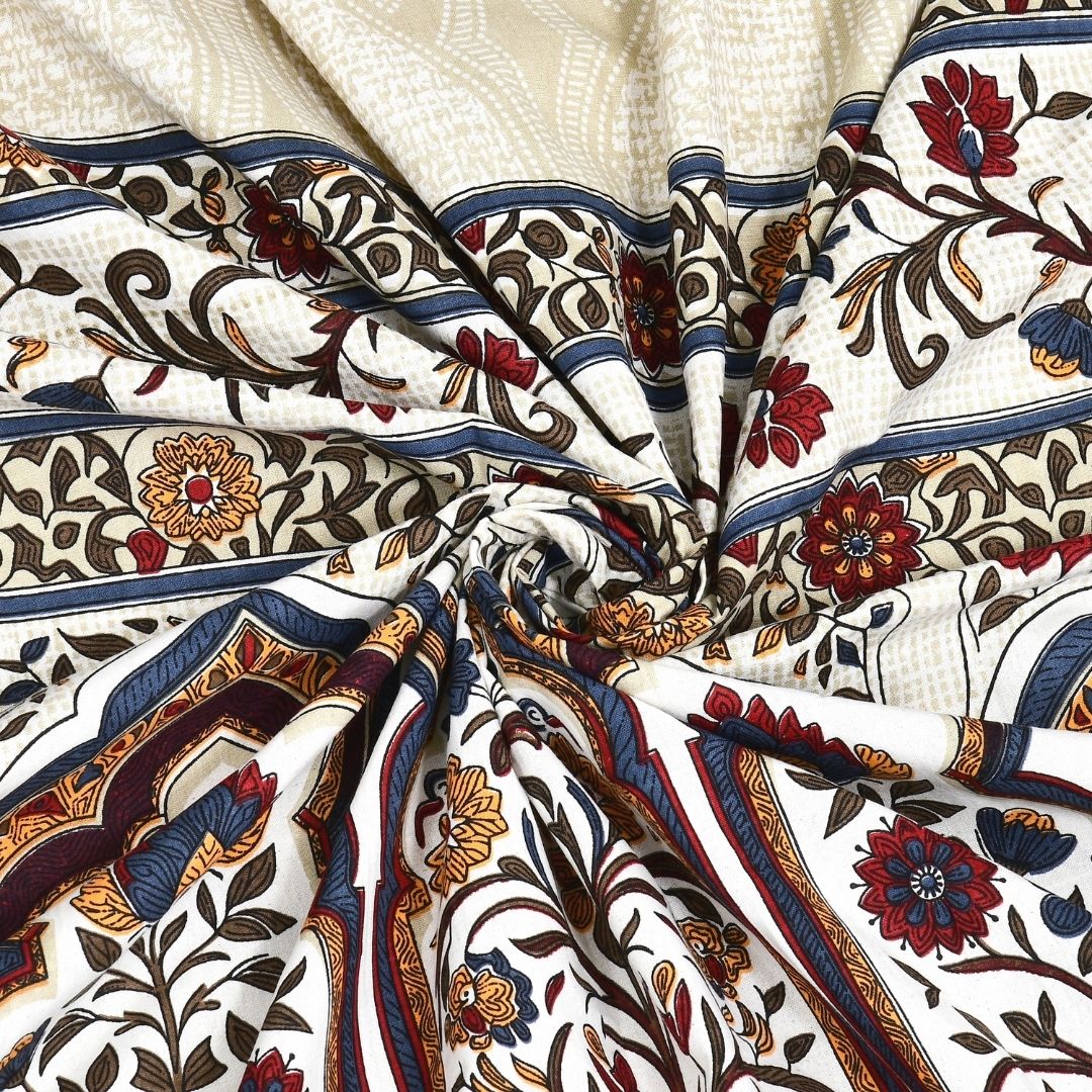 Meher Mahal Pure Cotton Festive King Size Bedsheet