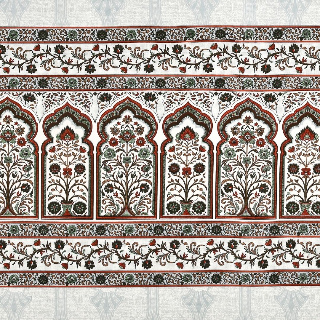 Gulnaar Jharokha Pure Cotton Festive King Size Bedsheet