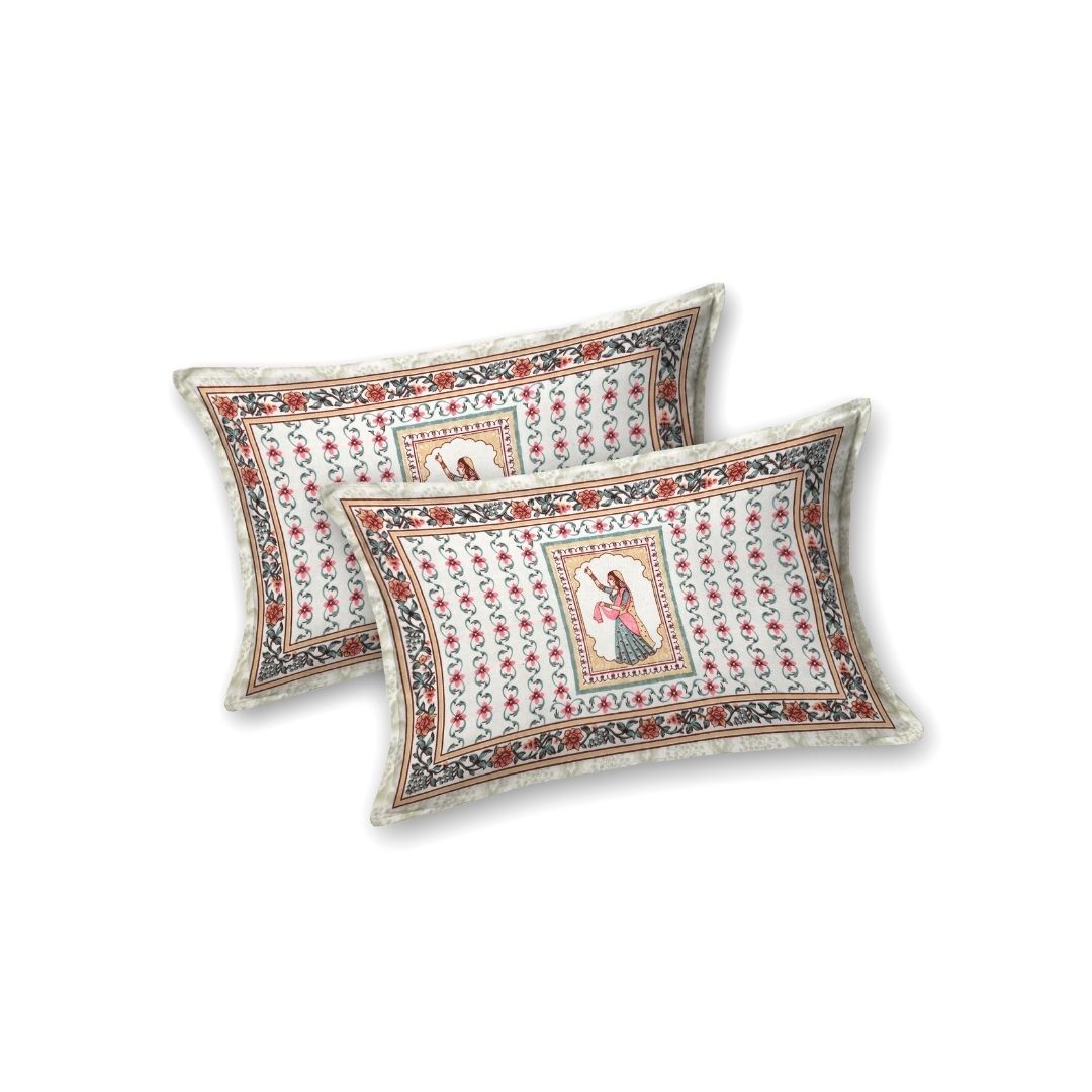 Gulabi Rajkumari Pure Cotton Festive King Size Bedsheet