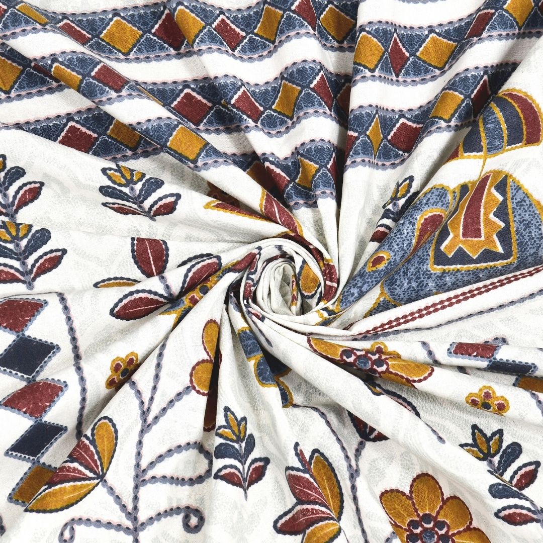 Neel Haathi Pure Cotton Festive King Size Bedsheet