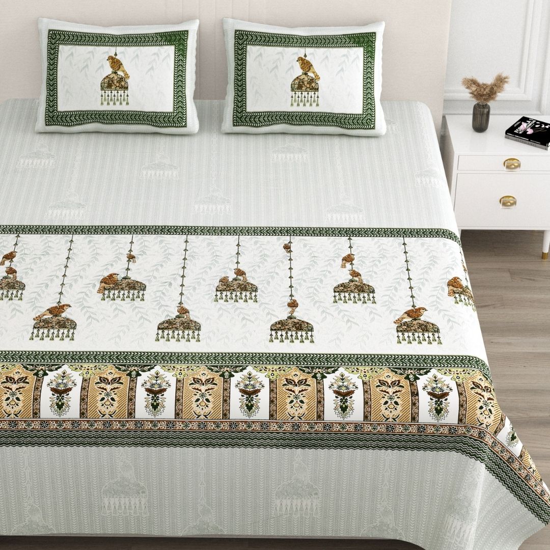 Hari Mayur Pure Cotton Festive King Size Bedsheet