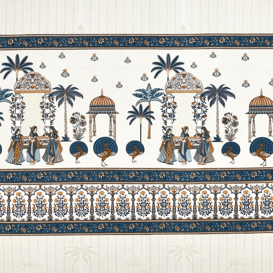 Neel Bagh Utsav Pure Cotton Festive King Size Bedsheet