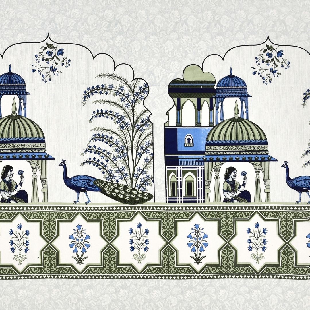 Hari Rajmahal Pure Cotton Festive King Size Bedsheet