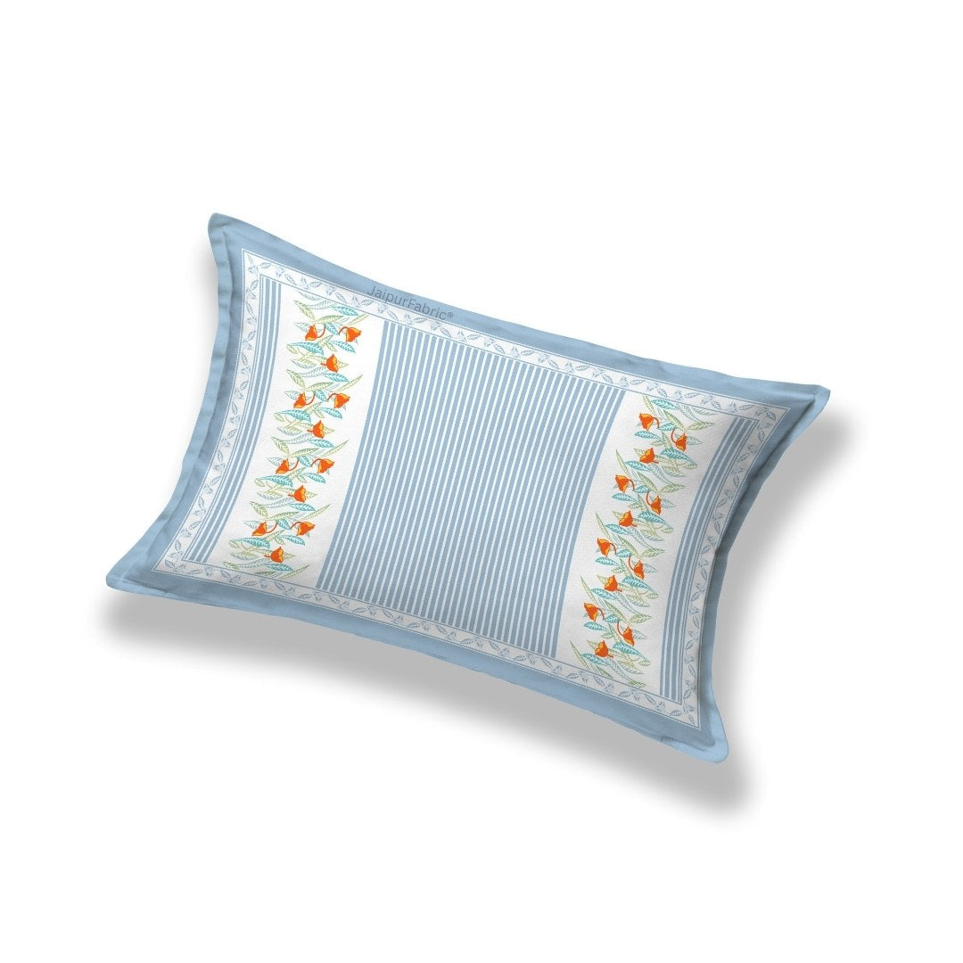 Blue Eco Friendly Pure Cotton Single BedSheet