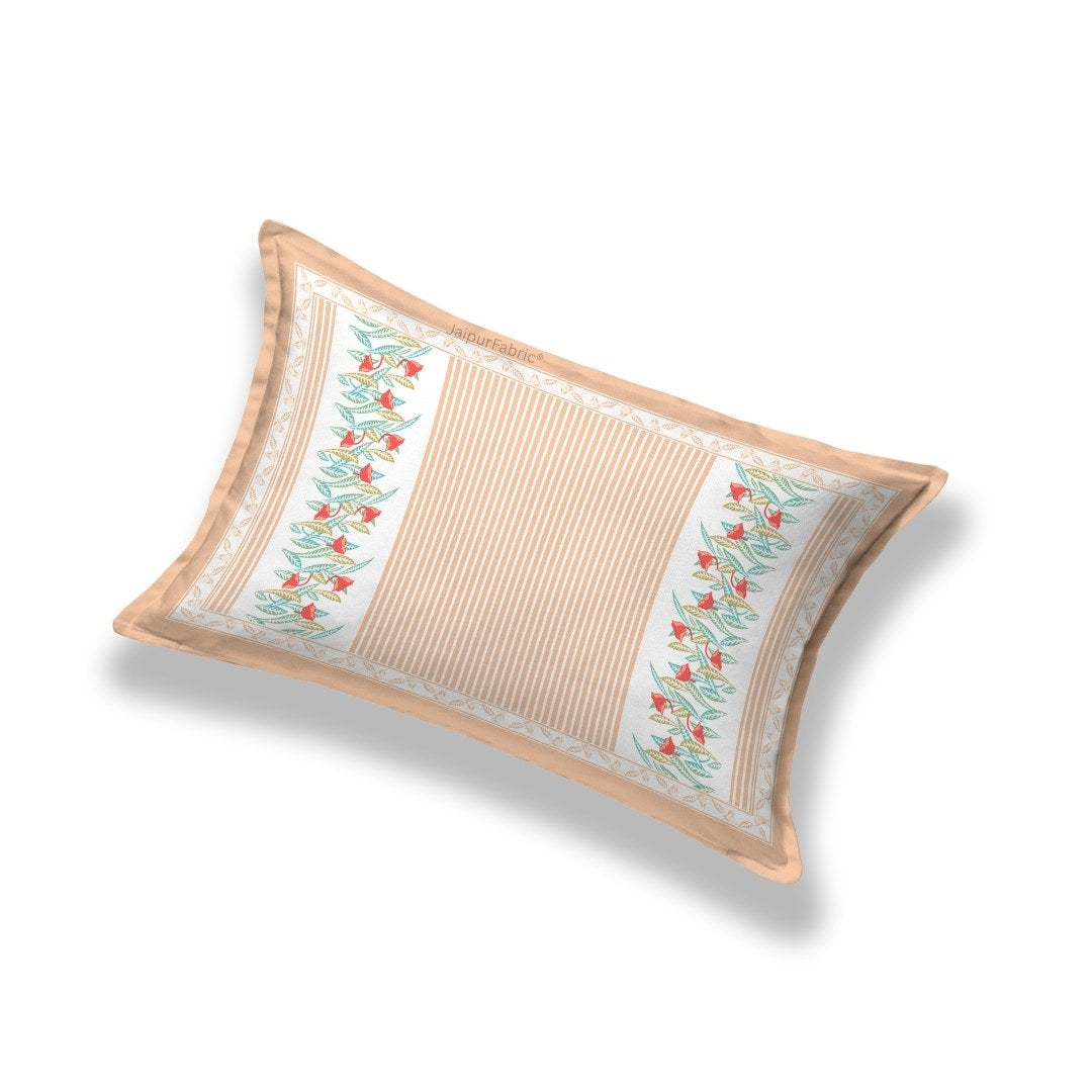 Peach Eco Friendly Pure Cotton Single BedSheet