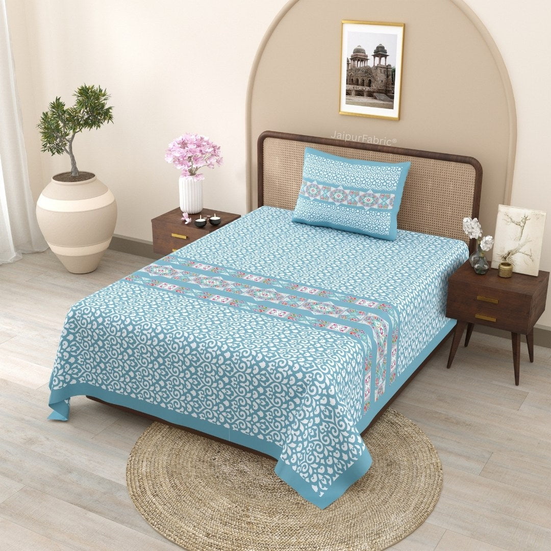 Green Oasis Pure Cotton Single BedSheet