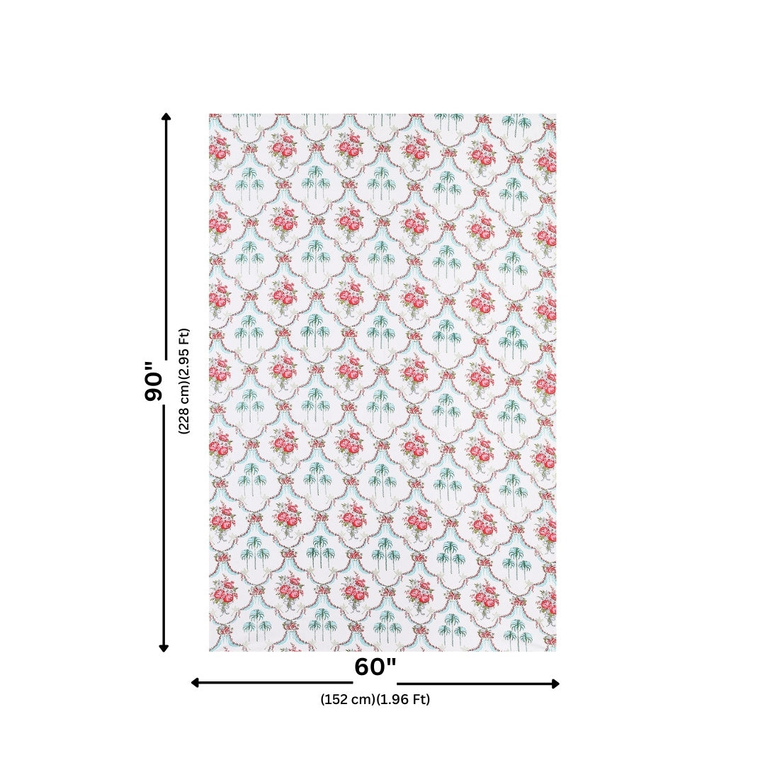 Paradise Rose Arch Block Print Single Bedsheet