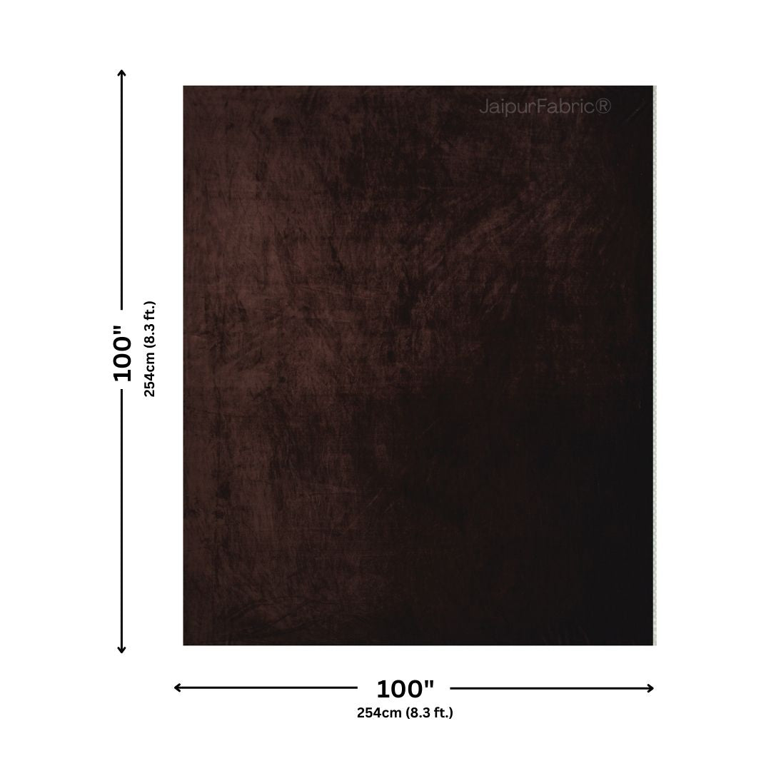 Classic Coffee Brown Super Soft Velvet Double Bedsheet with Matching Pillow Covers