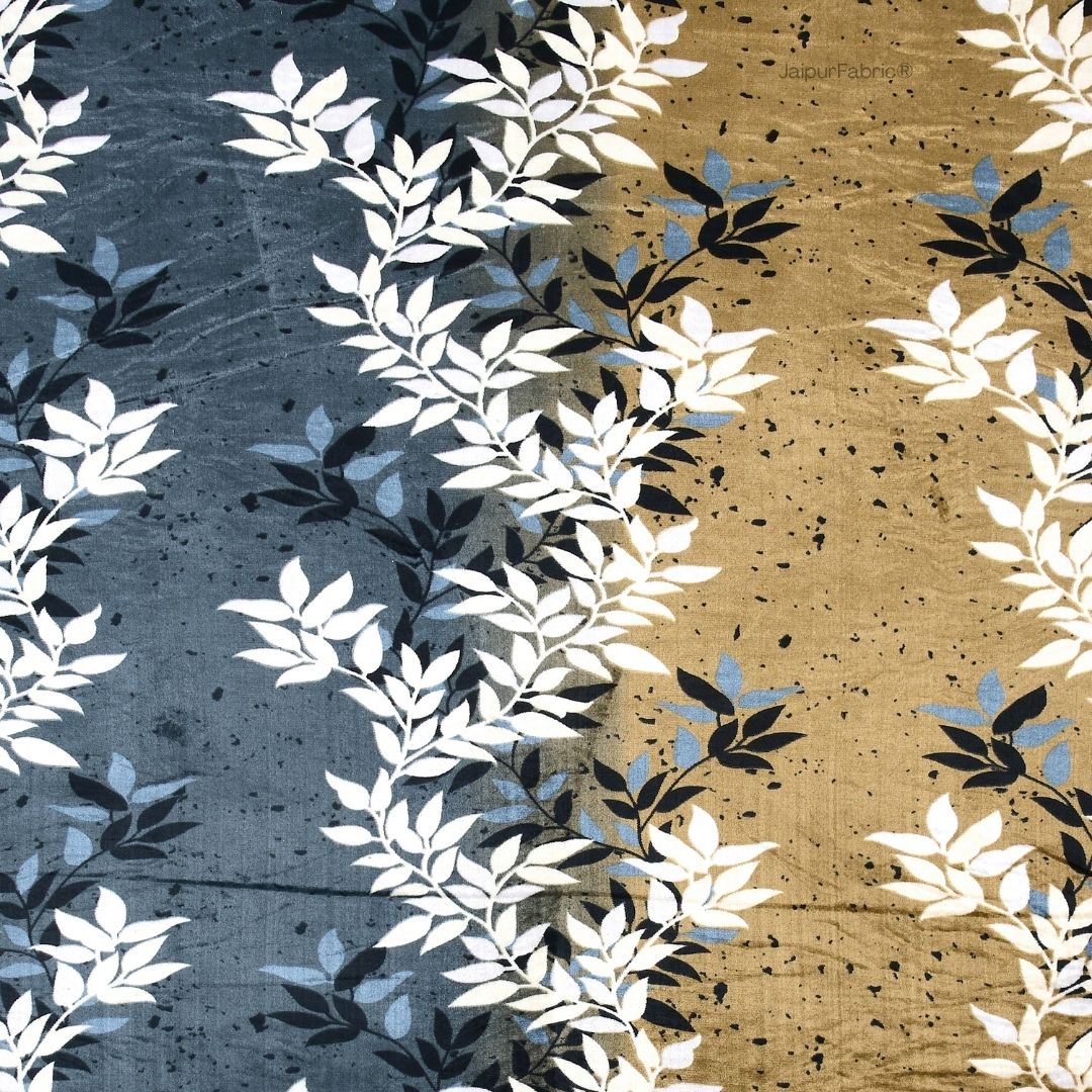 Midnight Gold Vine Cozy Super Soft Velvet Double Bedsheet