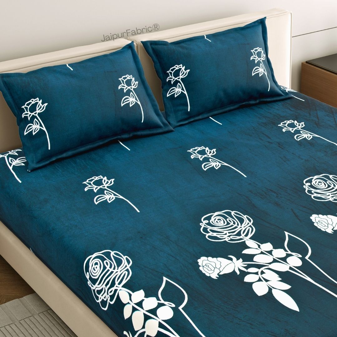 Romantic Rose Charm Super Soft Velvet Double Bedsheet