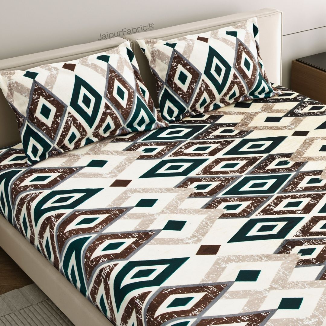 Modern Diamond Mosaic Super Soft Velvet Double Bedsheet