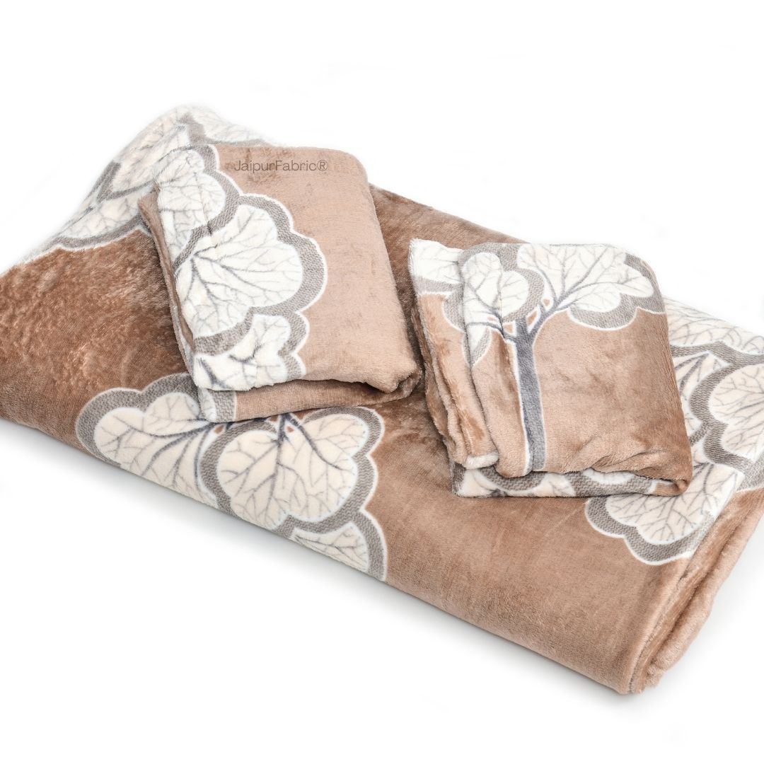 Bliss Earthy Tones Super Soft Velvet Double Bedsheet