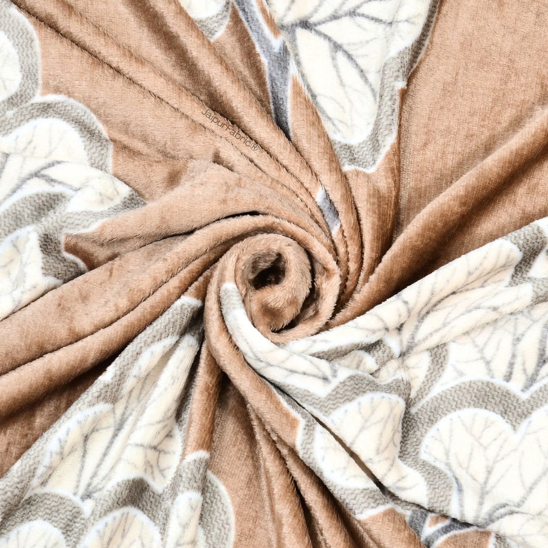 Bliss Earthy Tones Super Soft Velvet Double Bedsheet
