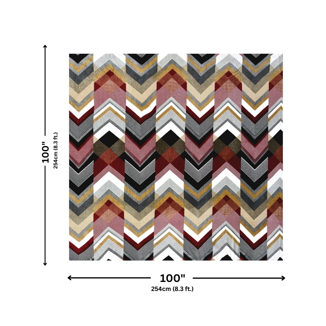 Zigzag Elegance Cozy Super Soft Velvet Double Bedsheet