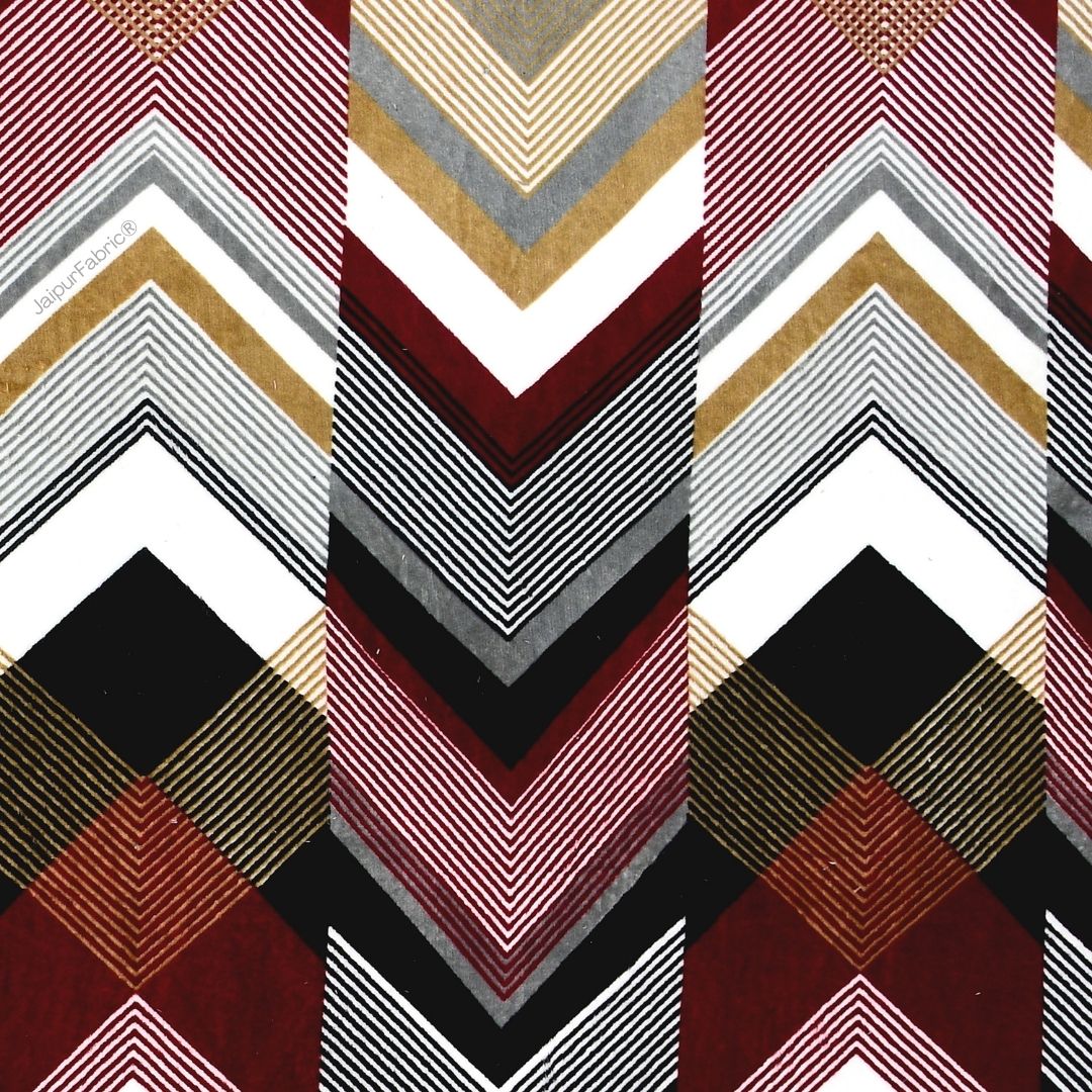 Zigzag Elegance Cozy Super Soft Velvet Double Bedsheet
