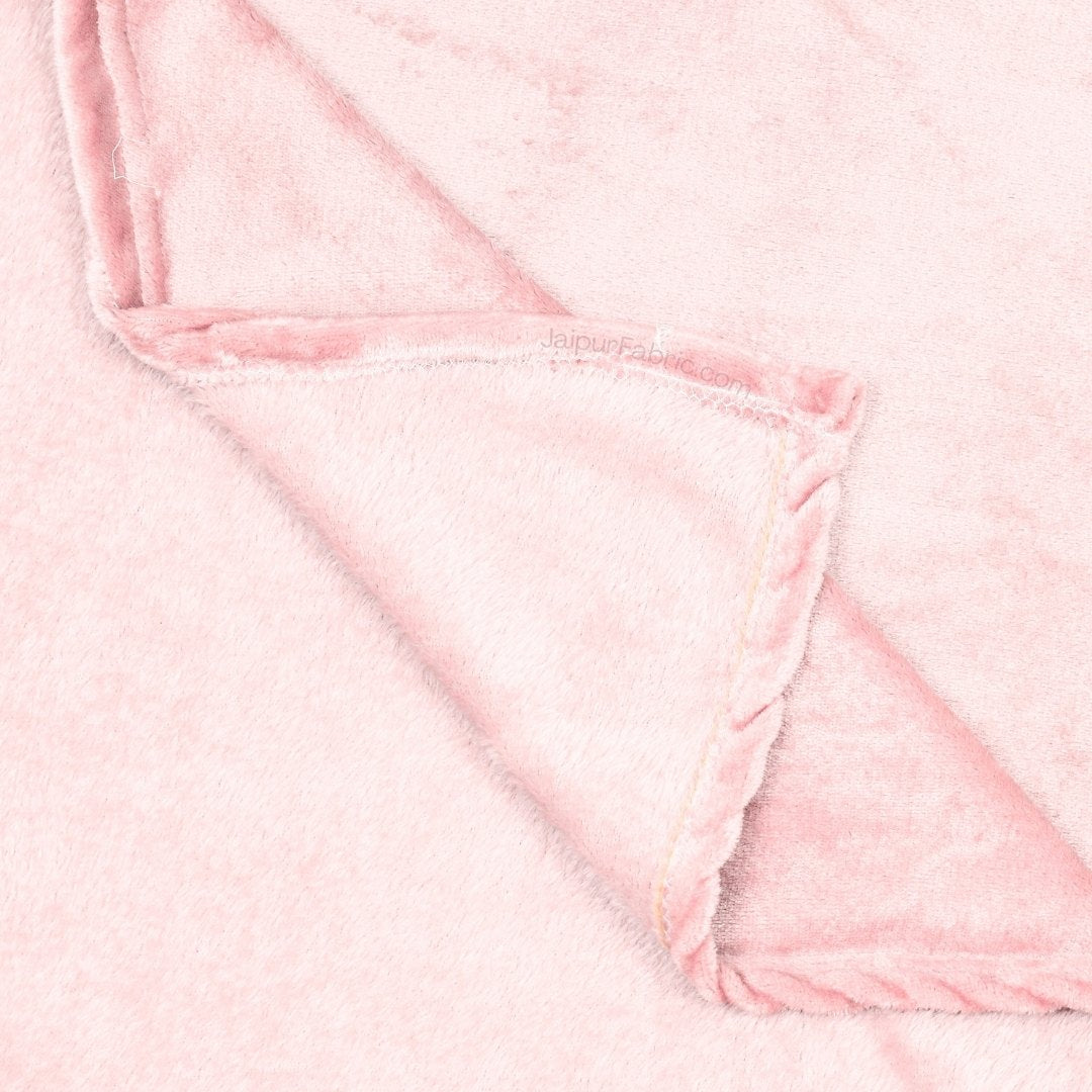 Soft Rose Super Soft Velvet Double Bedsheet with Matching Pillow Covers