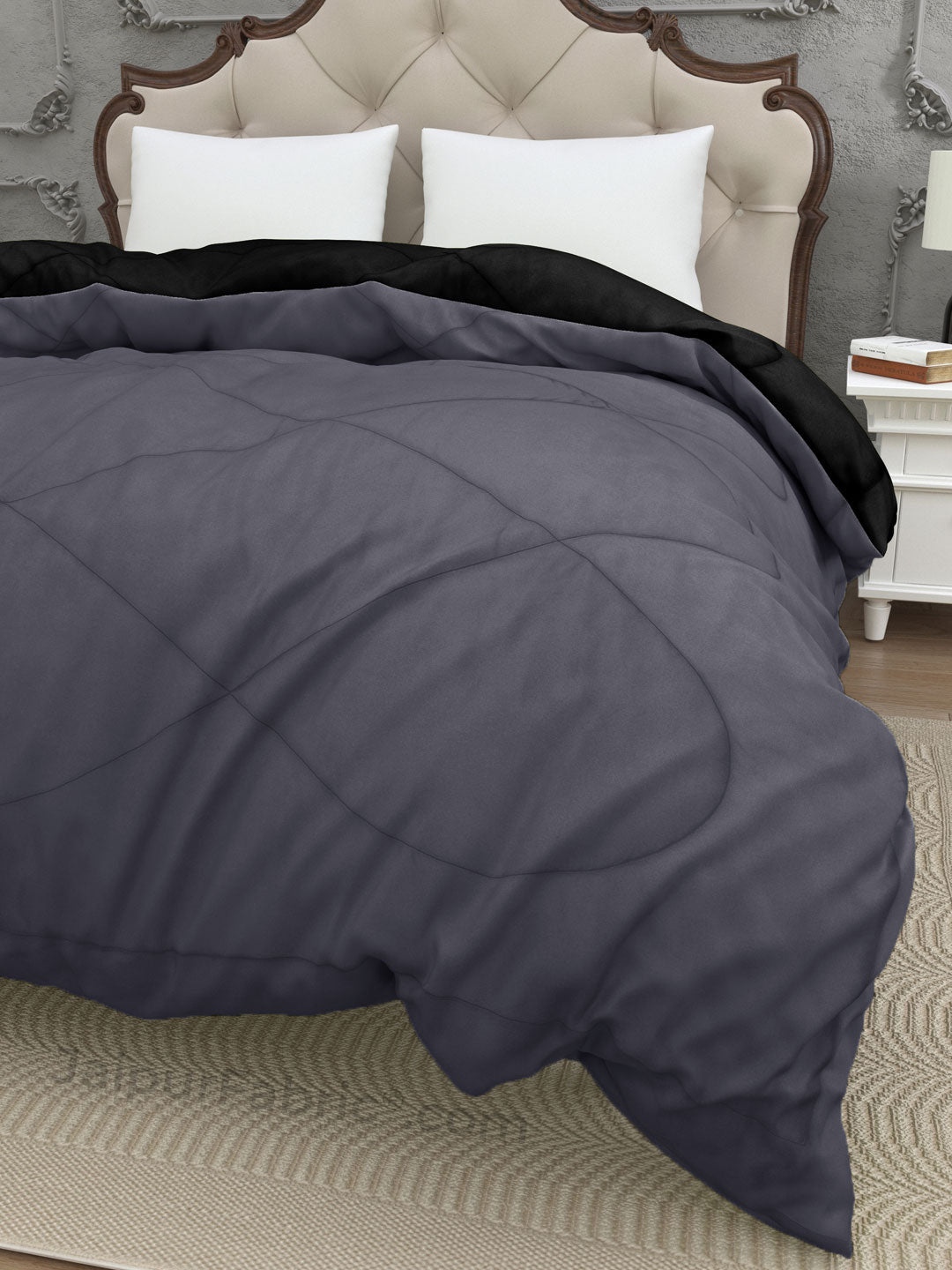Grey-Black Double Bed Comforter
