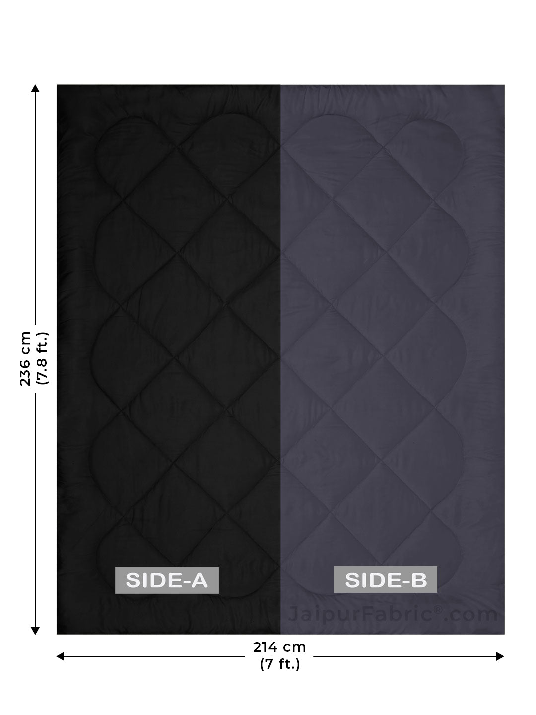 Grey-Black Double Bed Comforter