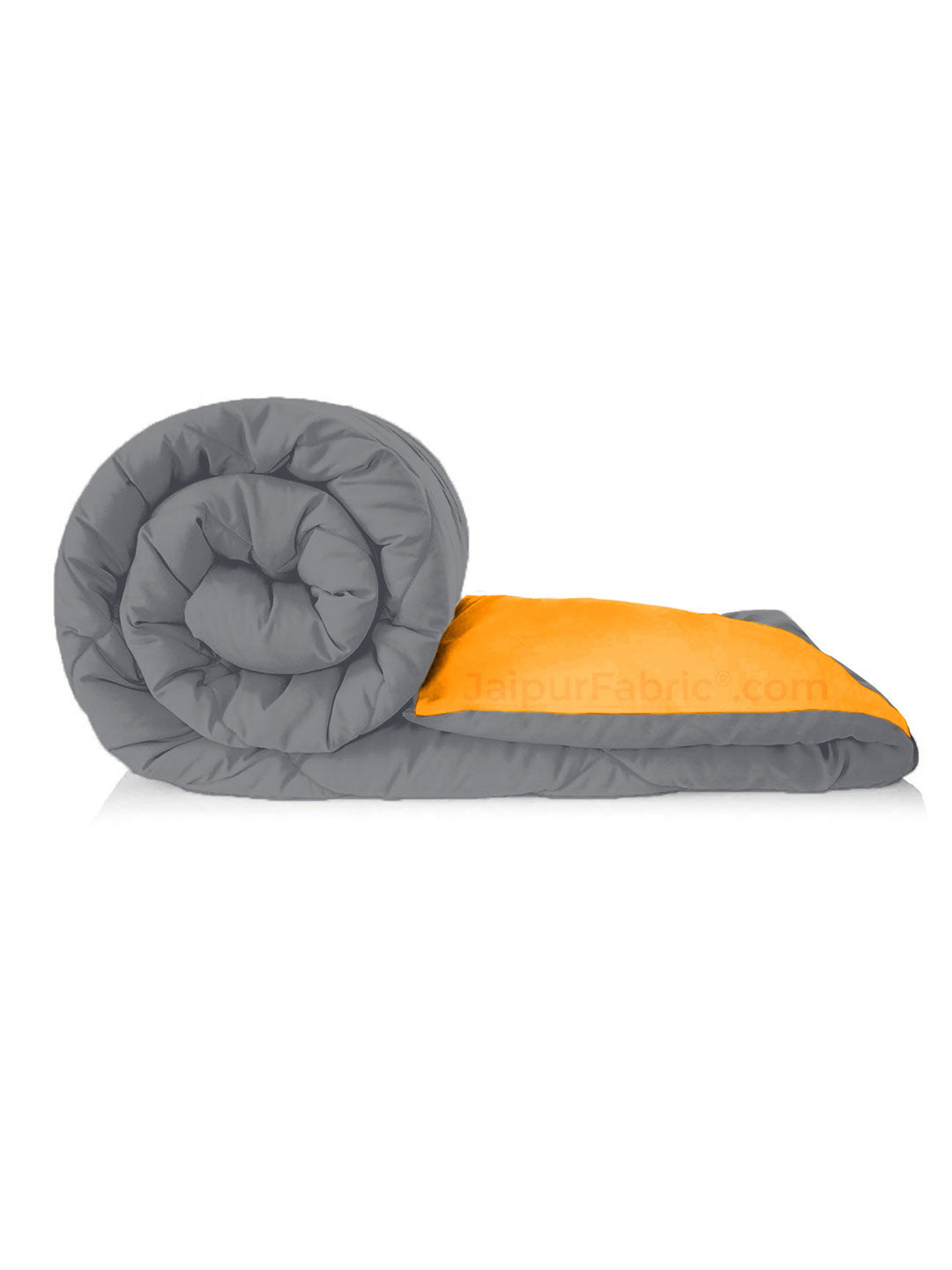 Grey-Mango Yellow Double Bed Comforter