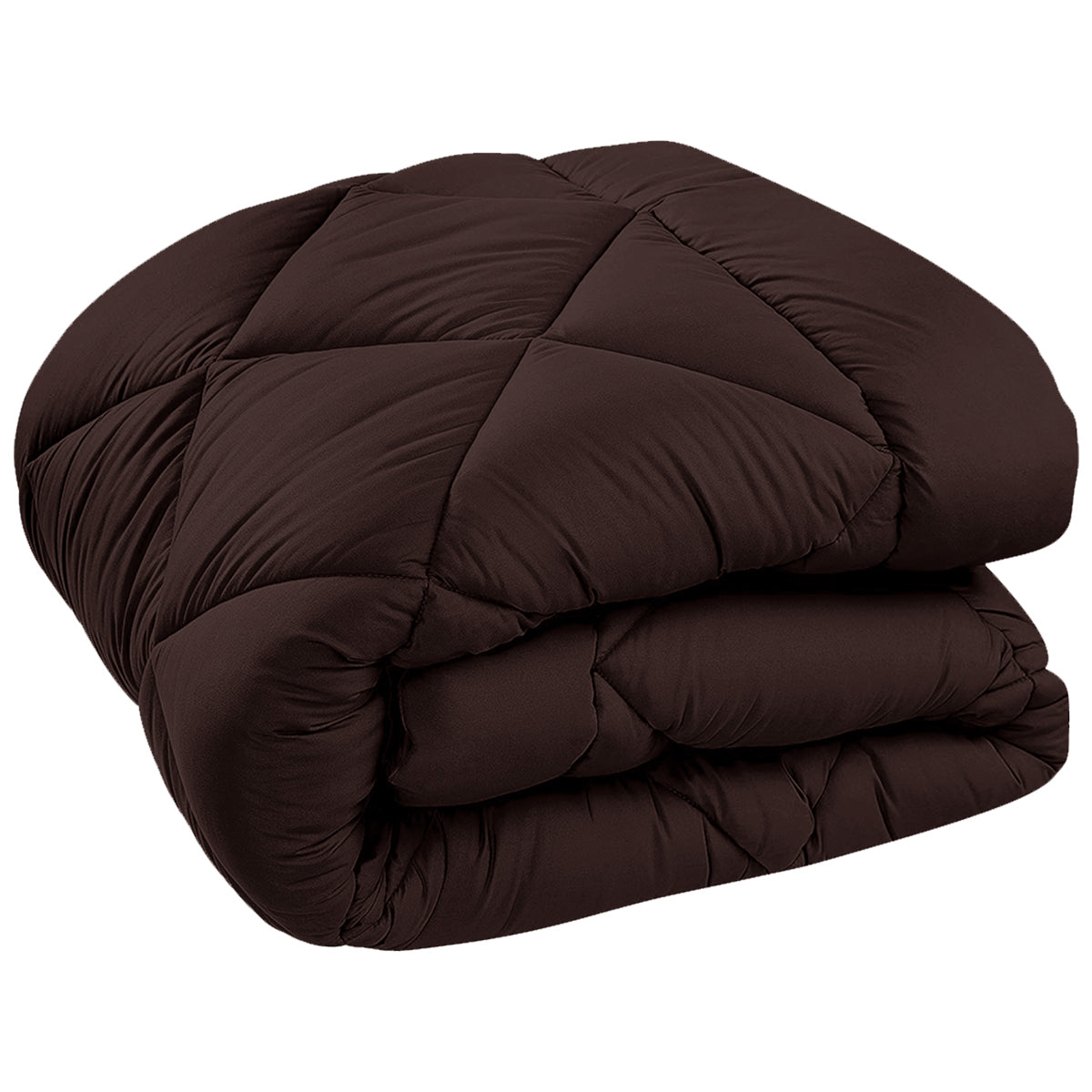 Dark Brown-Off White Double Bed Comforter