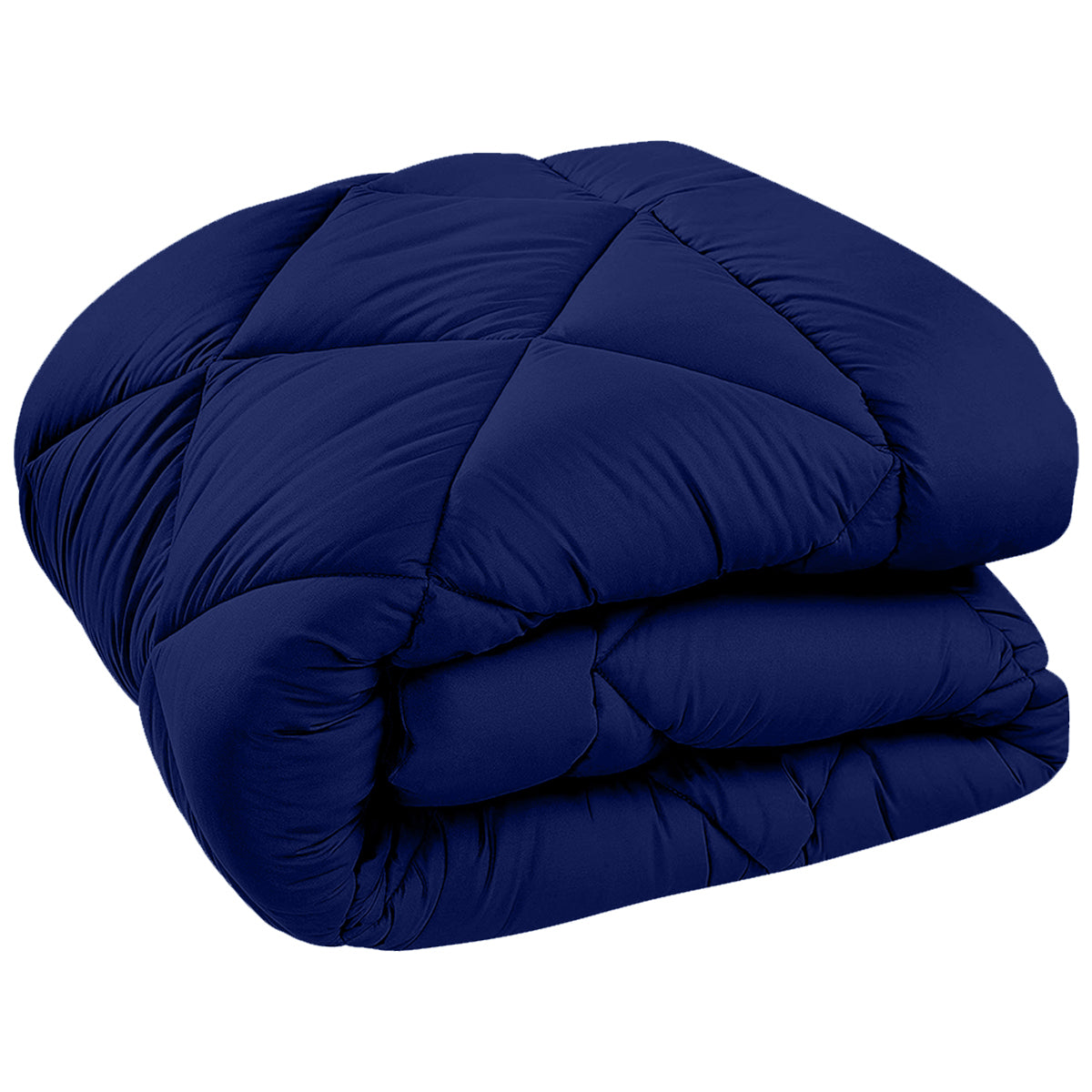 Navy Blue-Lemon Green Double Bed Comforter