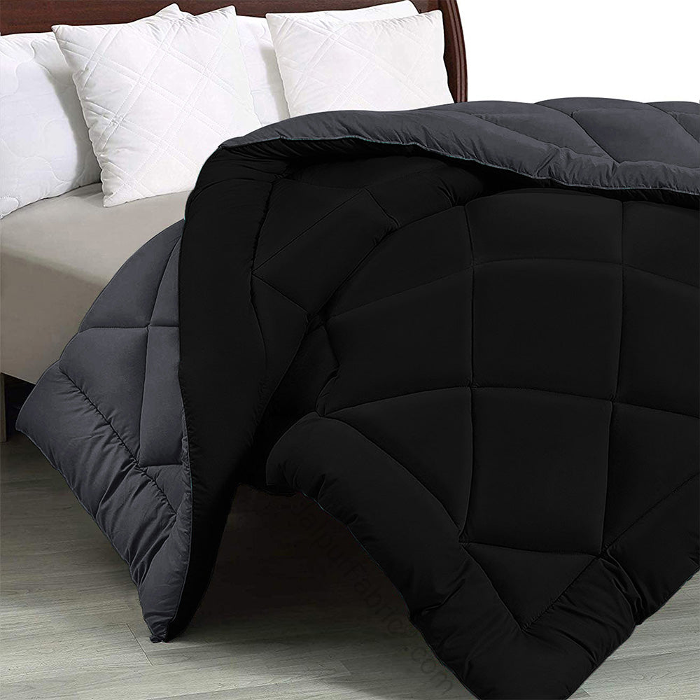 Black Grey Double Bed Comforter
