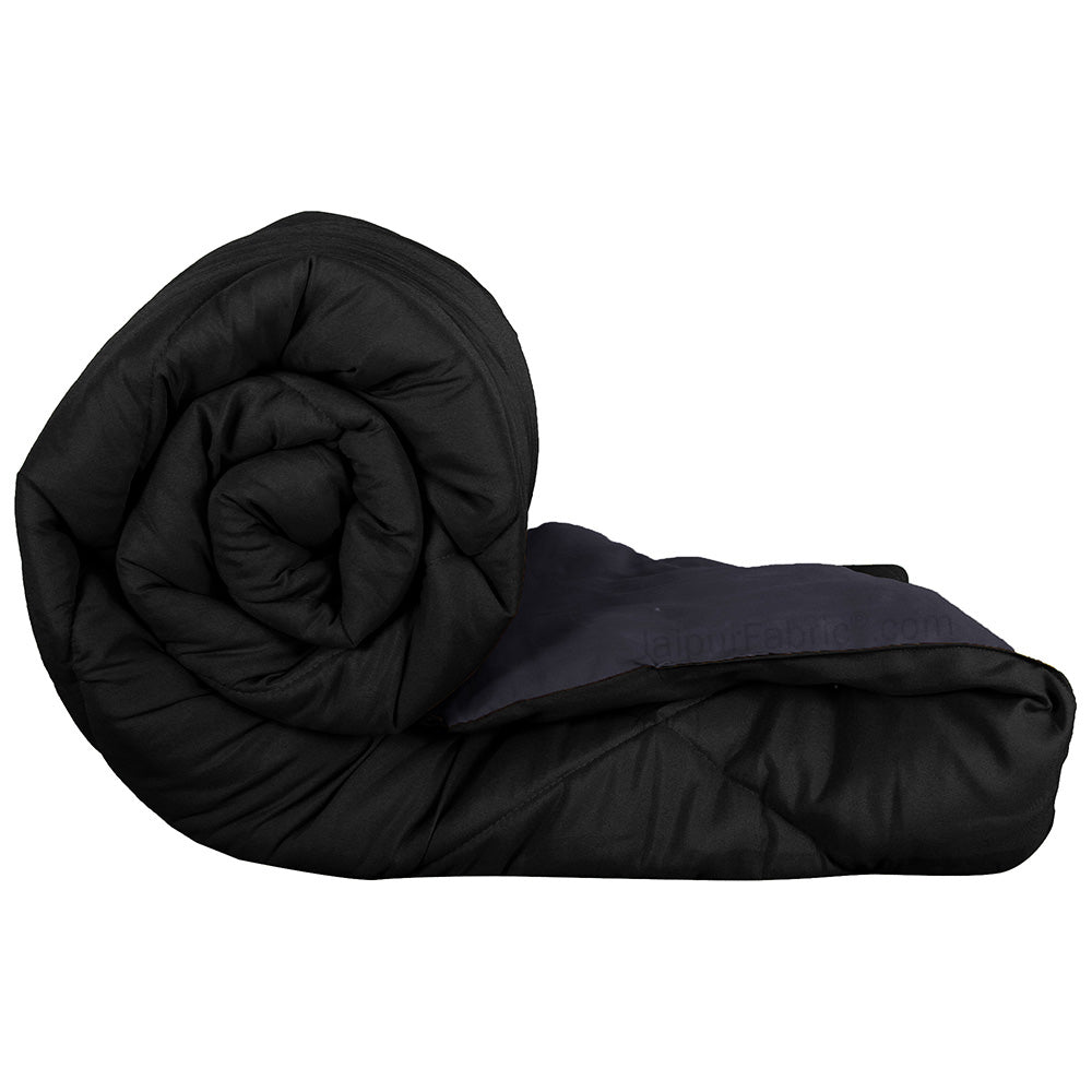 Black Grey Double Bed Comforter