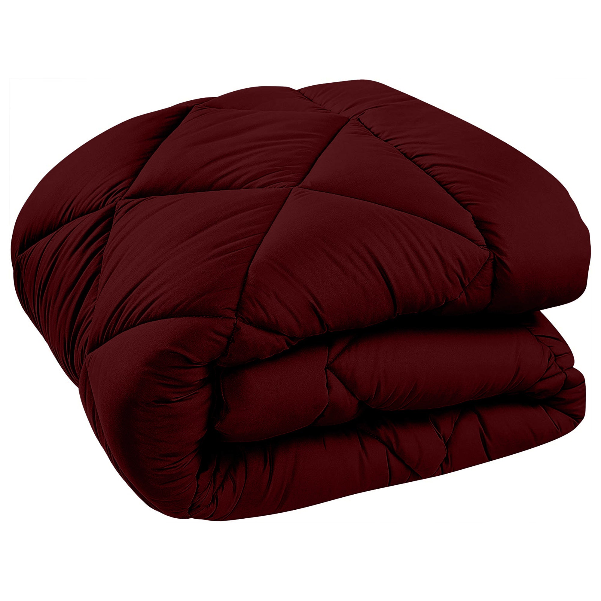 Maroon-Grey Double Bed Comforter