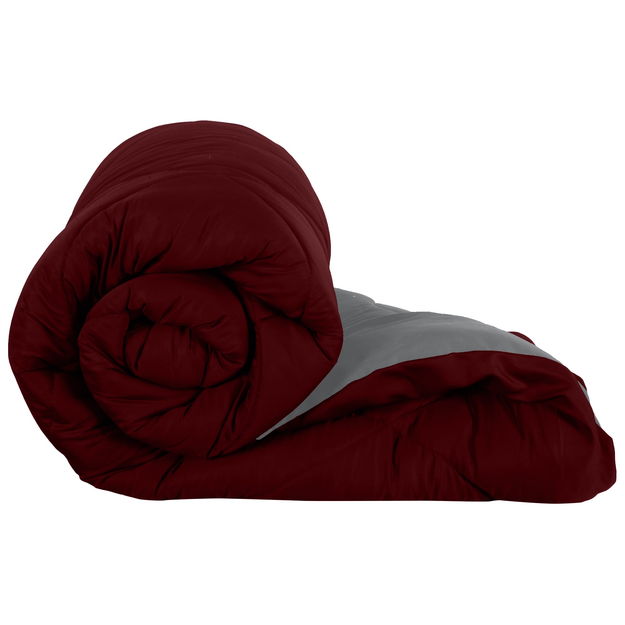 Maroon-Grey Double Bed Comforter