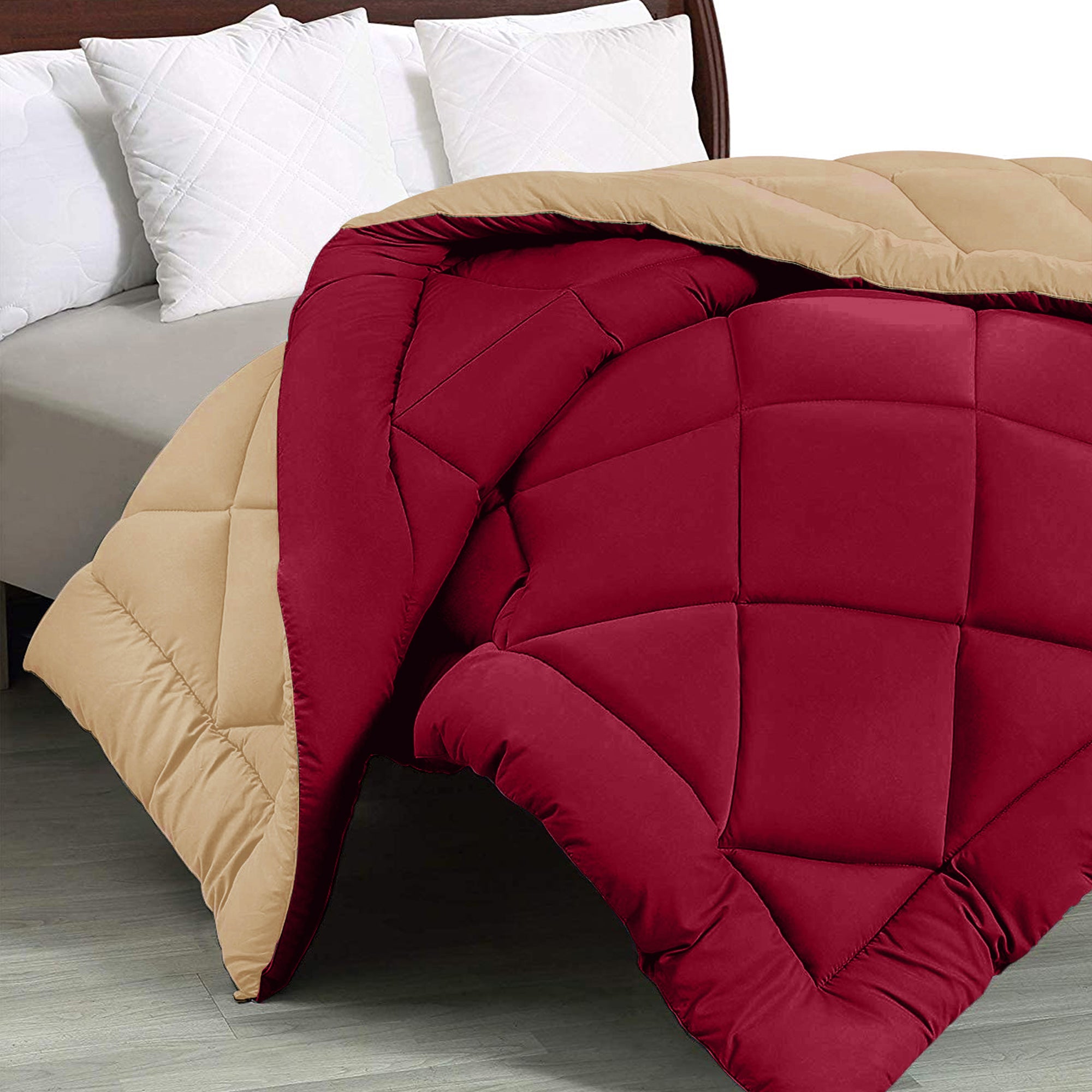 Red-Off White Double Bed Comforter
