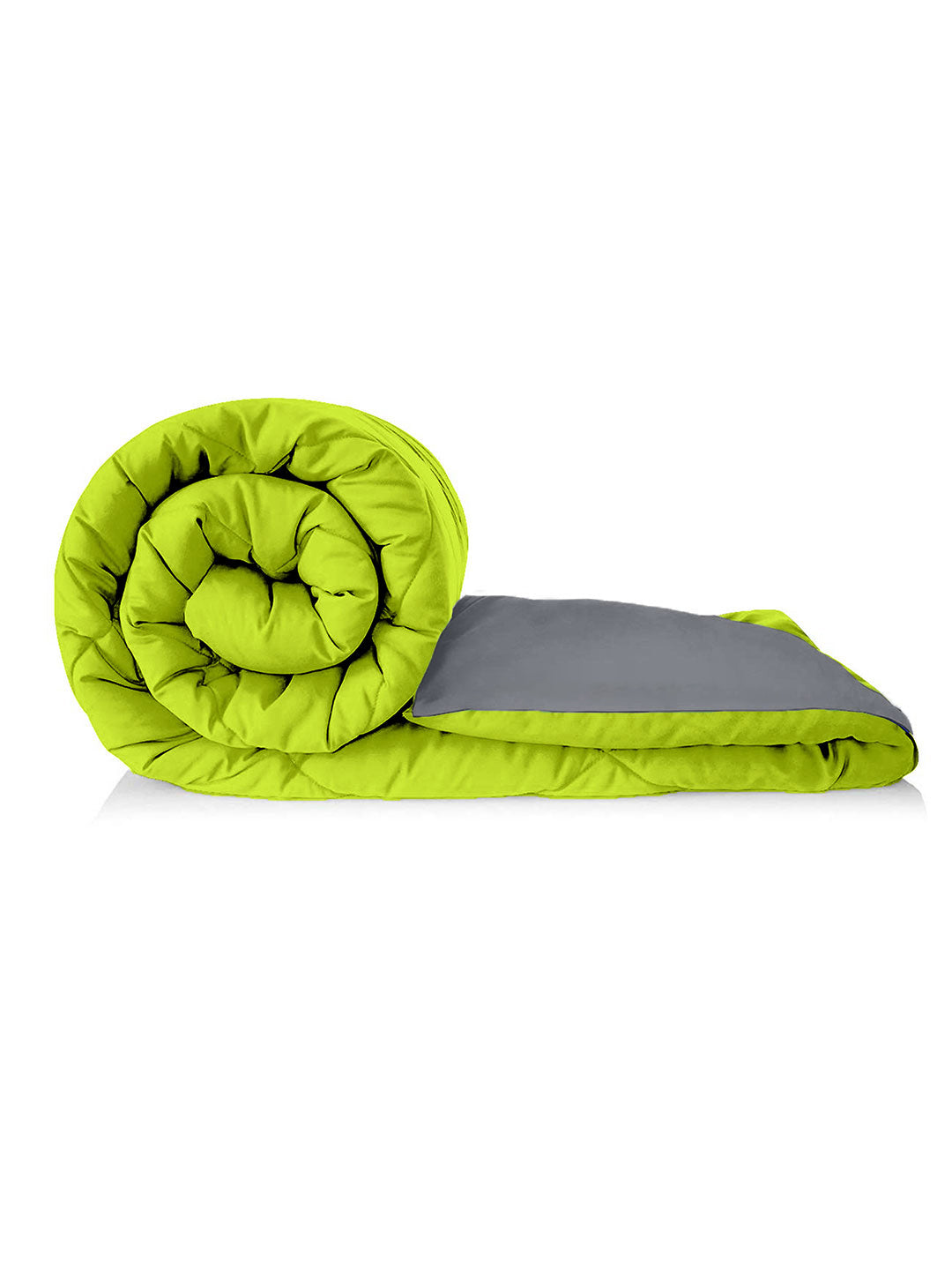 Lemon Green - Dark Grey Single Bed Comforter