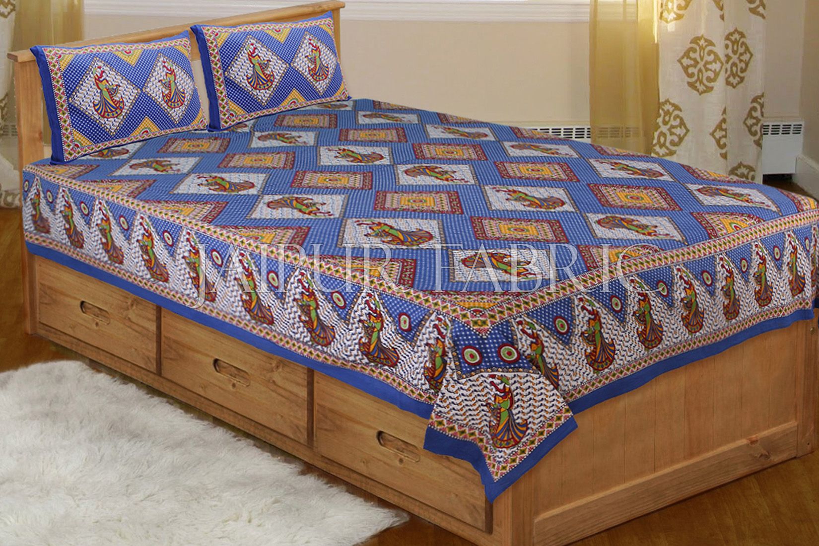 COMBO35 - Set of 3 Double Bedsheets with 6 Pillow Covers