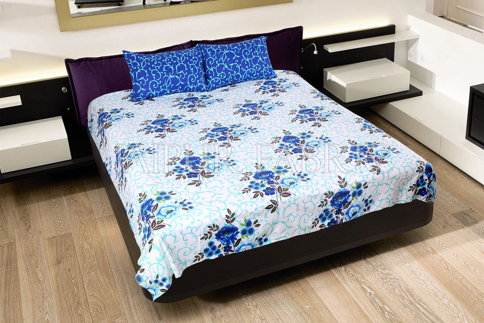 COMBO15 - Set Of Double Bed Sheet and 3 Cushion Covers