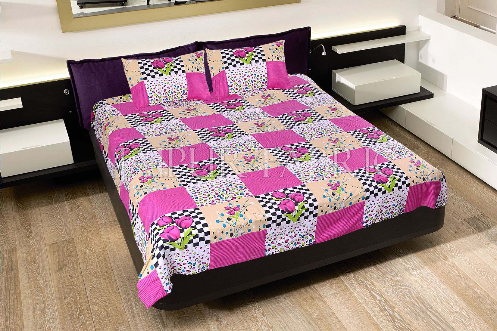 COMBO35 - Set of 3 Double Bedsheets with 6 Pillow Covers
