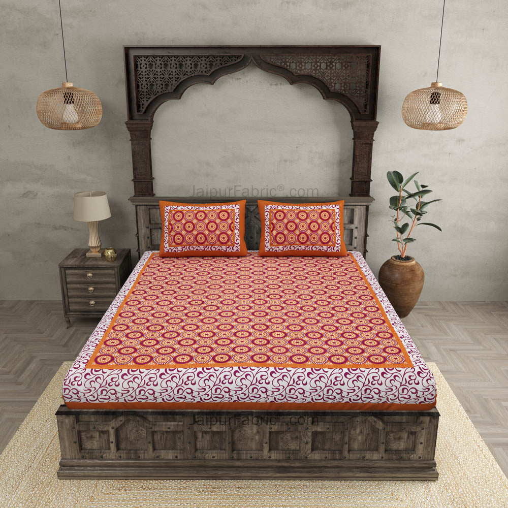 Pure Cotton Serenity Double Bed Set (4 Bedsheets + 8 Covers)