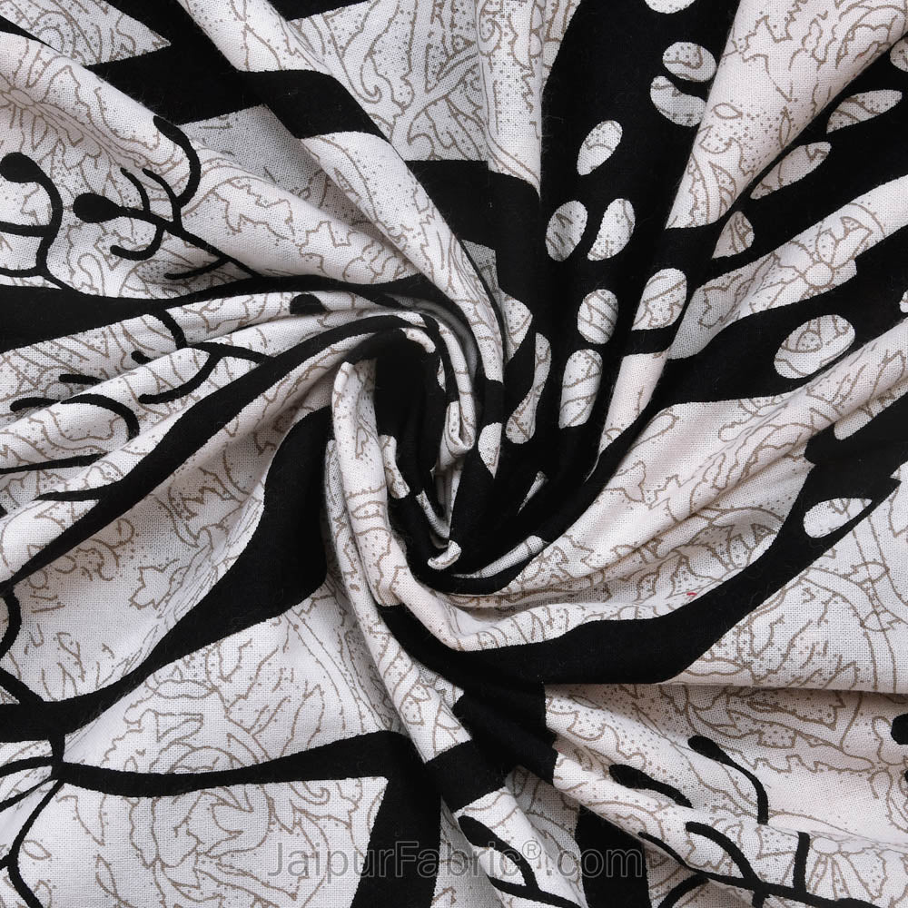Big Tree Pattern Super Fine Cotton Double Bed Sheet – Choose Your Favorite Border Color