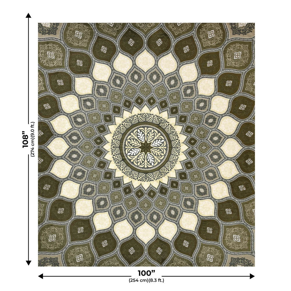 Sacred Shells Green Cotton Double Bedsheet