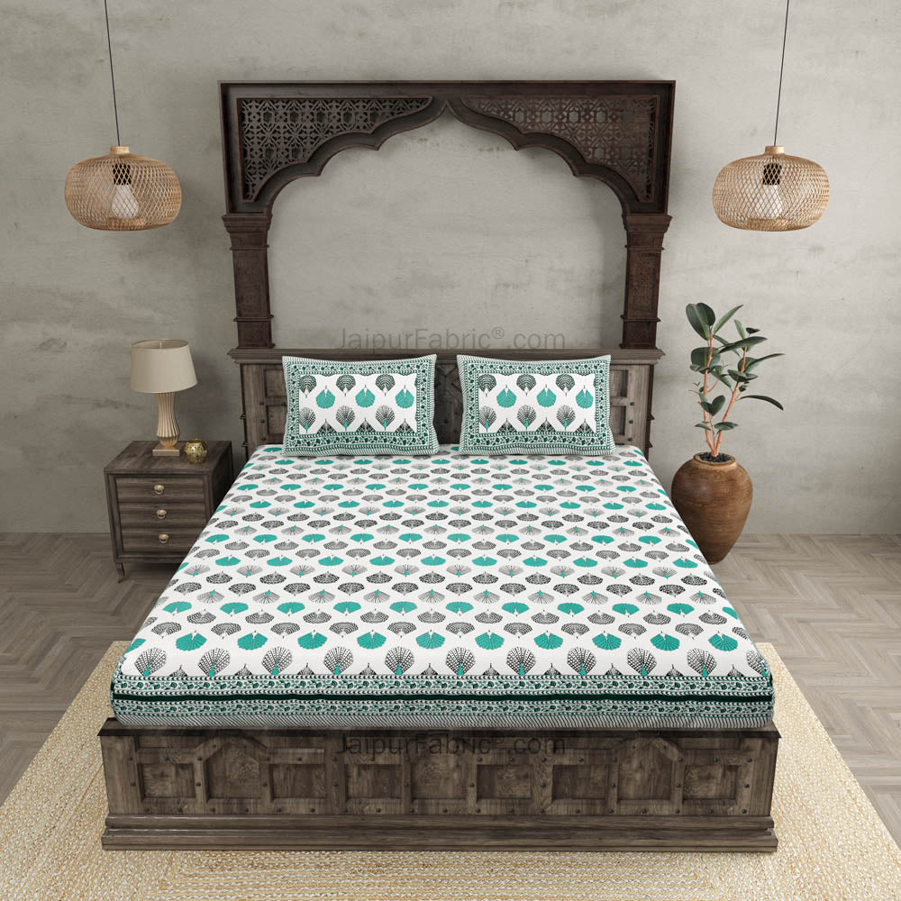 Pure Cotton Serenity Double Bed Set (4 Bedsheets + 8 Covers)